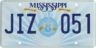 MS license plate JIZ051
