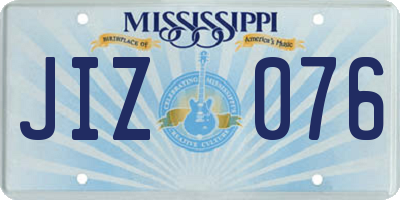 MS license plate JIZ076