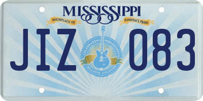 MS license plate JIZ083