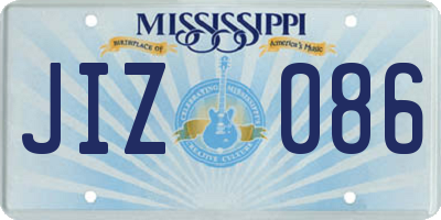 MS license plate JIZ086