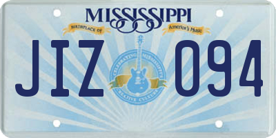 MS license plate JIZ094