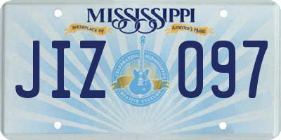 MS license plate JIZ097