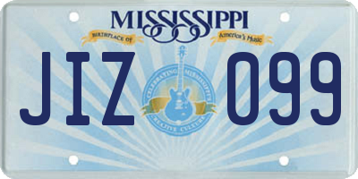 MS license plate JIZ099