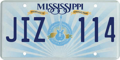 MS license plate JIZ114