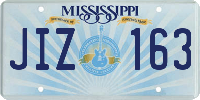 MS license plate JIZ163