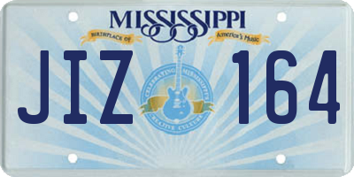 MS license plate JIZ164