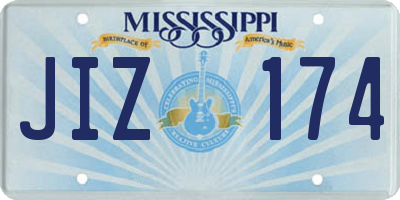 MS license plate JIZ174