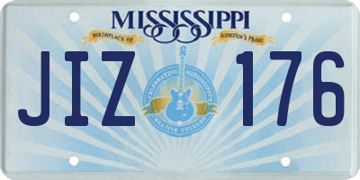 MS license plate JIZ176