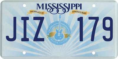 MS license plate JIZ179