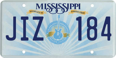 MS license plate JIZ184