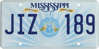 MS license plate JIZ189
