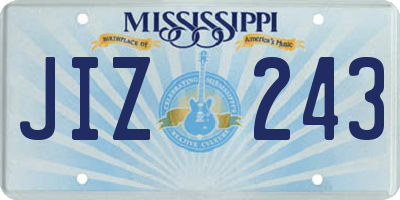 MS license plate JIZ243