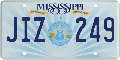 MS license plate JIZ249