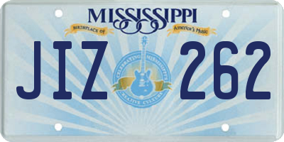 MS license plate JIZ262