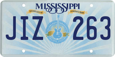 MS license plate JIZ263