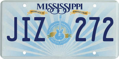 MS license plate JIZ272