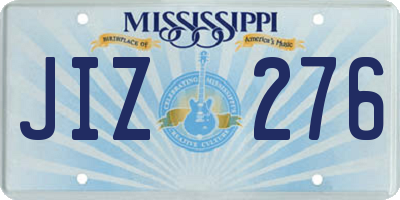 MS license plate JIZ276