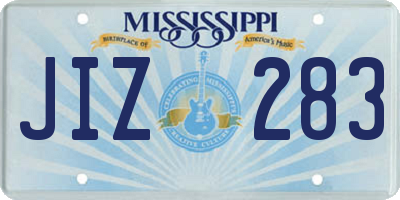 MS license plate JIZ283