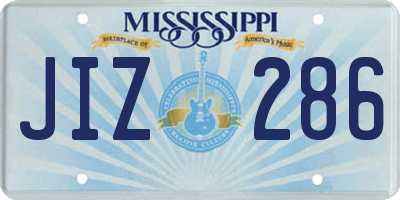 MS license plate JIZ286