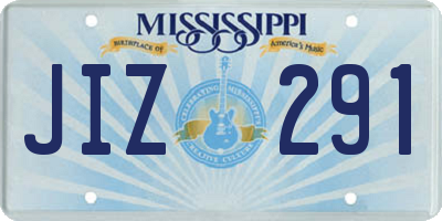 MS license plate JIZ291