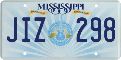 MS license plate JIZ298