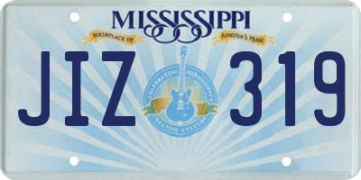 MS license plate JIZ319