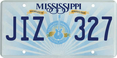 MS license plate JIZ327