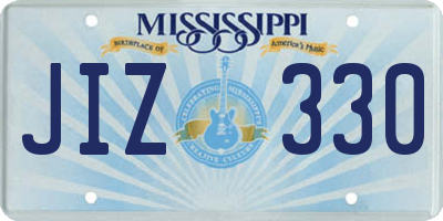 MS license plate JIZ330