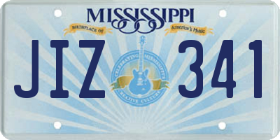 MS license plate JIZ341