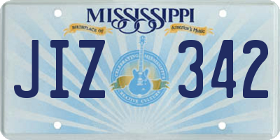 MS license plate JIZ342