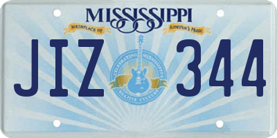 MS license plate JIZ344