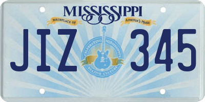 MS license plate JIZ345