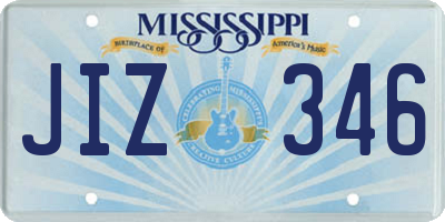 MS license plate JIZ346