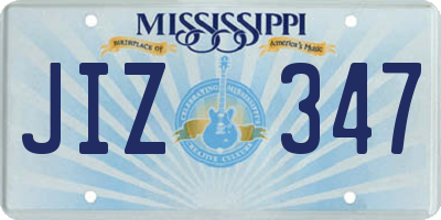 MS license plate JIZ347