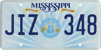 MS license plate JIZ348