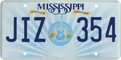 MS license plate JIZ354