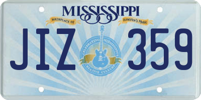 MS license plate JIZ359