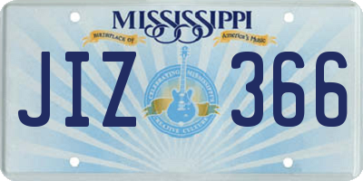 MS license plate JIZ366