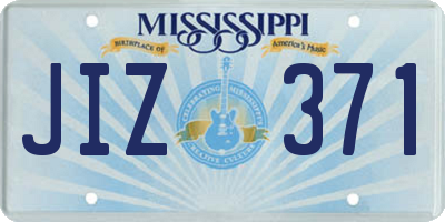 MS license plate JIZ371