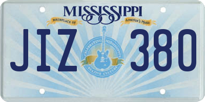 MS license plate JIZ380