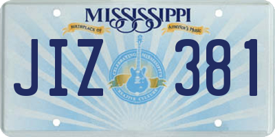 MS license plate JIZ381