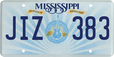 MS license plate JIZ383