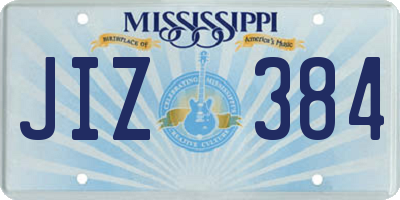 MS license plate JIZ384