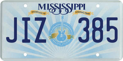 MS license plate JIZ385