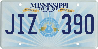 MS license plate JIZ390