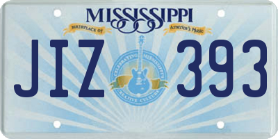 MS license plate JIZ393