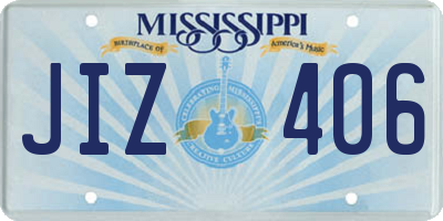 MS license plate JIZ406