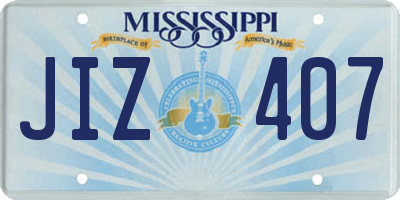 MS license plate JIZ407