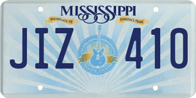 MS license plate JIZ410