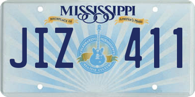 MS license plate JIZ411